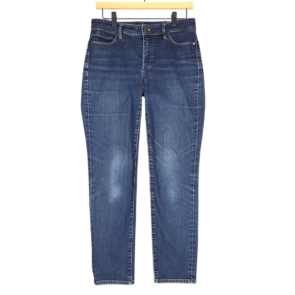 TALBOTS WOMEN'S FLAWLESS FIVE‑POCKET JEANS – SIZE 6 SLIM ANKLE – BLUE DENIM